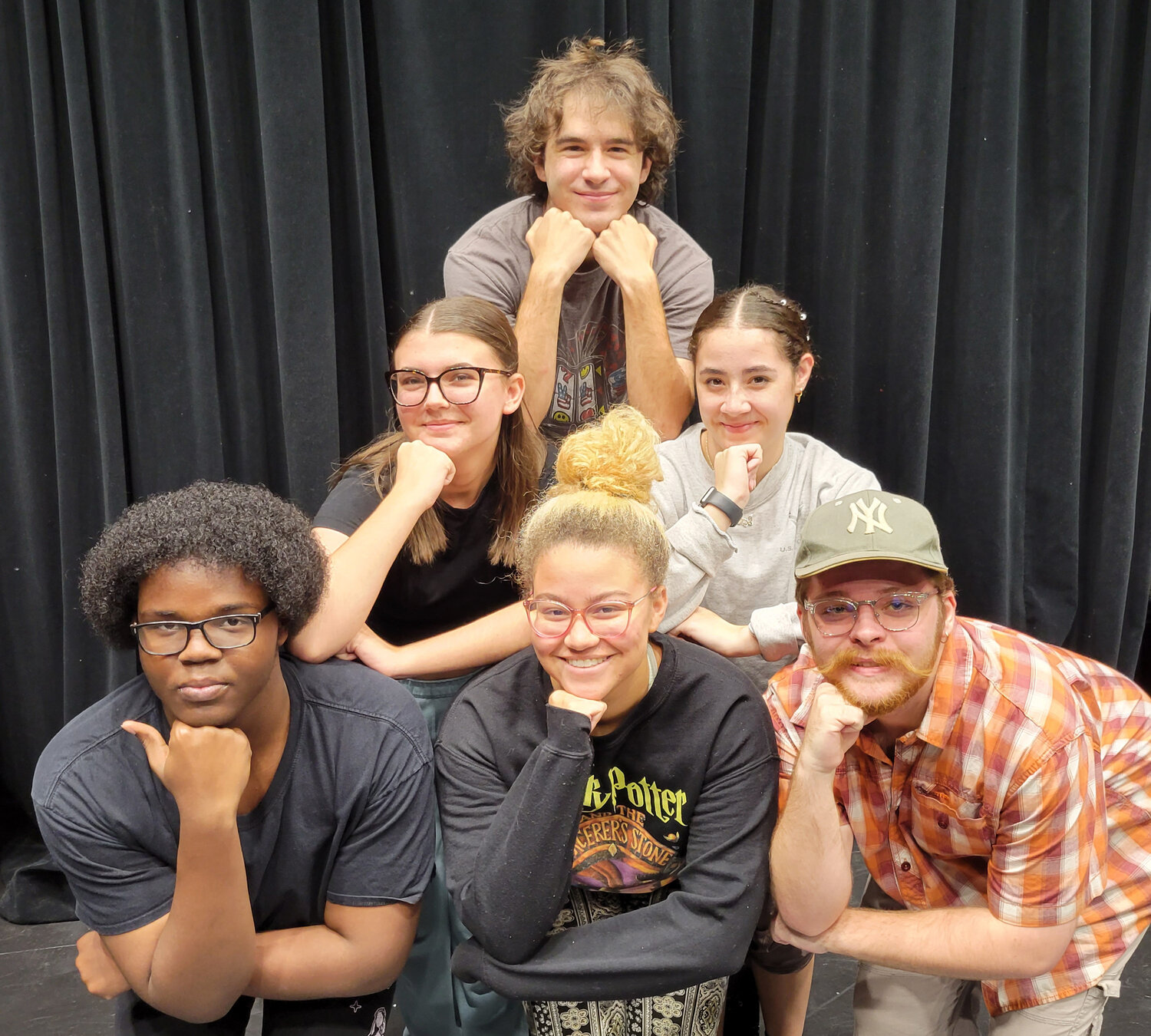 The cast of “Schoolhouse Rock Live!” includes: Jacob Kulwin, (top); Emily Bouchillon and Kaylah Serke (middle); Randy Jones, Victoria Vendryes and Liam Suhrie (L-R bottom).
